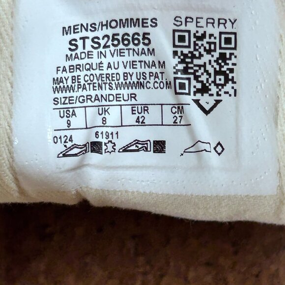 Sperry Sea Cycled Striper II CVO Mens Sneakers White Size US 9 Textured Lace-Up - Picture 4 of 7